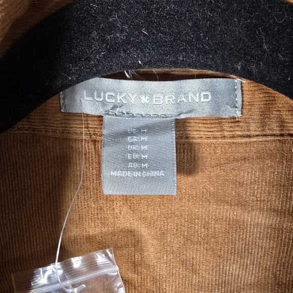 Lucky Brand Shirt Dress Brown Corduroy Button Down NEW Pockets Belt Fall - Picture 7 of 11
